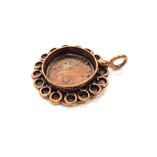 Antique Copper Pendant Blank Mosaic Base Blank inlay Necklace Blank Resin Blank Mountings Copper Plated Brass ( 20 mm blank) G13232