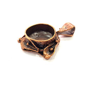 Antique Copper Pendant Blank Mosaic Base Blank inlay Necklace Blank Resin Blank Mountings Copper Plated Brass ( 15 mm blank) G13260