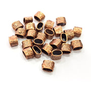 10 Tube Findings Antique Copper Plated Brass (8x5mm) G13269