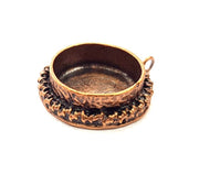 Antique Copper Pendant Blank Mosaic Base Blank inlay Necklace Blank Resin Blank Mountings Copper Plated Brass ( 20 mm blank) G13272
