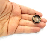 Antique Copper Pendant Blank Mosaic Base Blank inlay Necklace Blank Resin Blank Mountings Copper Plated Brass ( 20 mm blank) G13272