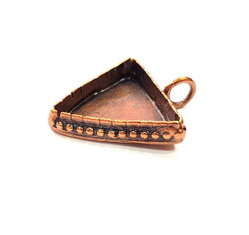 Antique Copper Pendant Blank Mosaic Base Blank inlay Necklace Blank Resin Blank Mountings Copper Plated Brass ( 25x20 mm blank) G13279