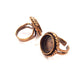 Copper Ring Settings inlay Ring Blank Mosaic Ring Bezel Base Cabochon Mountings (16 mm blank) Antique Copper Plated Brass G13296