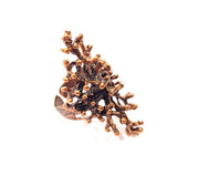 Copper Ring Settings inlay Ring Blank Mosaic Ring Bezel Base Cabochon Mountings ( 2 mm blank) Antique Copper Plated Brass G13299