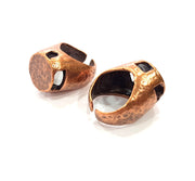 Copper Ring Blank Settings Ring Bezel Base Cabochon Mountings ( 15 mm blank) Antique Copper Plated Brass G13304