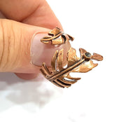 Copper Ring Settings inlay Ring Blank Mosaic Ring Bezel Base Cabochon Mountings ( 3 mm blank) Antique Copper Plated Brass G13307