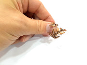 Copper Ring Settings inlay Ring Blank Mosaic Ring Bezel Base Cabochon Mountings ( 3 mm blank) Antique Copper Plated Brass G13307