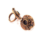 Copper Ring Settings inlay Ring Blank Mosaic Ring Bezel Base Cabochon Mountings ( 10 mm blank) Antique Copper Plated Brass G13308