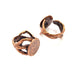 Copper Ring Blank Settings Ring Bezel Base Cabochon Mountings ( 15 mm blank) Antique Copper Plated Brass G13312