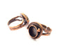 Copper Ring Settings inlay Ring Blank Mosaic Ring Bezel Base Cabochon Mountings ( 10 mm blank) Antique Copper Plated Brass G13322