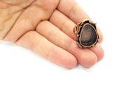 Copper Ring Settings inlay Ring Blank Mosaic Ring Bezel Base Cabochon Mountings ( 20x15 mm blank) Antique Copper Plated Brass G13323