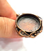 Copper Ring Settings inlay Ring Blank Mosaic Ring Bezel Base Cabochon Mountings ( 25 mm blank) Antique Copper Plated Brass G13324