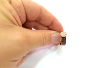 Copper Ring Settings inlay Ring Blank Mosaic Ring Bezel Base Cabochon Mountings ( 10 mm blank) Antique Copper Plated Brass G13329