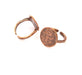 Copper Ring Settings inlay Ring Blank Mosaic Ring Bezel Base Cabochon Mountings ( 15 mm blank) Antique Copper Plated Brass G13331