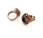 Copper Ring Settings inlay Ring Blank Mosaic Ring Bezel Base Cabochon Mountings ( 10 mm blank) Antique Copper Plated Brass G13335
