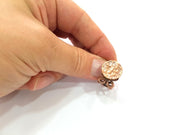 Copper Ring Settings inlay Ring Blank Mosaic Ring Bezel Base Cabochon Mountings ( 15 mm blank) Antique Copper Plated Brass G13336