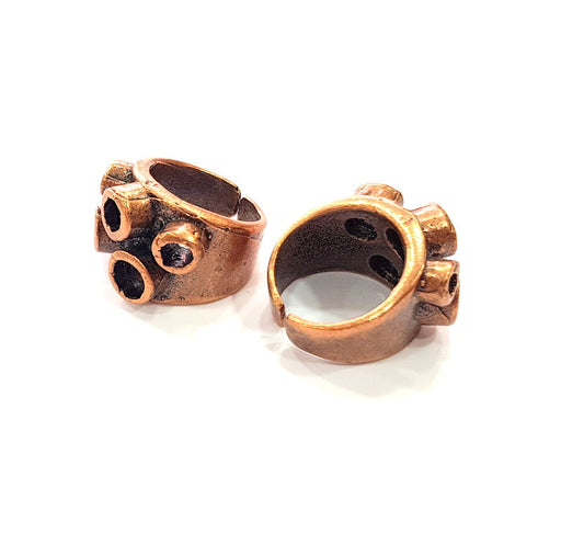 Copper Ring Settings inlay Ring Blank Mosaic Ring Bezel Base Cabochon Mountings ( 3mm,4mm.5mm mm blank) Antique Copper Plated Brass G13355