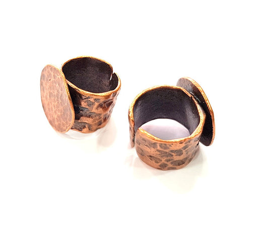 Copper Ring Settings inlay Ring Blank Mosaic Ring Bezel Base Cabochon Mountings ( 20 mm blank) Antique Copper Plated Brass G13381