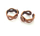 Copper Ring Blank Settings Ring Bezel Base Cabochon Mountings ( 10 mm blank) Antique Copper Plated Brass G13400