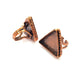 Copper Ring Settings inlay Ring Blank Mosaic Ring Bezel Base Cabochon Mountings ( 25x21 mm blank) Antique Copper Plated Brass G13408
