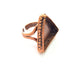 Copper Ring Settings inlay Ring Blank Mosaic Ring Bezel Base Cabochon Mountings ( 25x21 mm blank) Antique Copper Plated Brass G13408