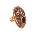 Copper Ring Settings inlay Ring Blank Mosaic Ring Bezel Base Cabochon Mountings ( 9 mm blank) Antique Copper Plated Brass G13412