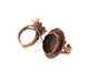 Copper Ring Settings inlay Ring Blank Mosaic Ring Bezel Base Cabochon Mountings ( 16x12 mm blank) Antique Copper Plated Brass G13421