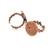 Copper Ring Blank Settings Ring Bezel Base Cabochon Mountings ( 15 mm blank) Antique Copper Plated Brass G13416
