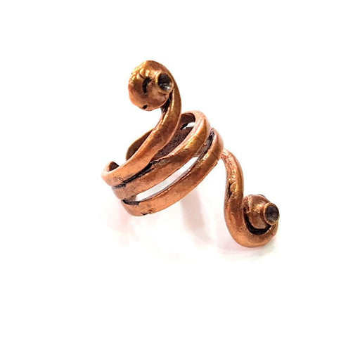 Copper Ring Settings inlay Ring Blank Mosaic Ring Bezel Base Cabochon Mountings ( 3 mm blank) Antique Copper Plated Brass G13423