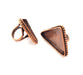 Copper Ring Settings inlay Ring Blank Mosaic Ring Bezel Base Cabochon Mountings ( 35x24 mm blank) Antique Copper Plated Brass G13424