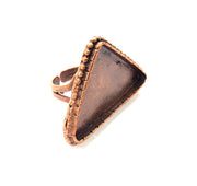 Copper Ring Settings inlay Ring Blank Mosaic Ring Bezel Base Cabochon Mountings ( 35x24 mm blank) Antique Copper Plated Brass G13424