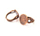 Copper Ring Blank Settings Ring Bezel Base Cabochon Mountings ( 15 mm blank) Antique Copper Plated Brass G13429