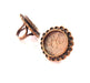 Copper Ring Settings inlay Ring Blank Mosaic Ring Bezel Base Cabochon Mountings ( 24 mm blank) Antique Copper Plated Brass G13446