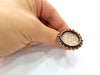 Copper Ring Settings inlay Ring Blank Mosaic Ring Bezel Base Cabochon Mountings ( 24 mm blank) Antique Copper Plated Brass G13446