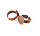 Copper Ring Blank Settings Ring Bezel Base Cabochon Mountings ( 15 mm blank) Antique Copper Plated Brass G13455