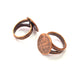 Copper Ring Blank Settings Ring Bezel Base Cabochon Mountings ( 15 mm blank) Antique Copper Plated Brass G13463
