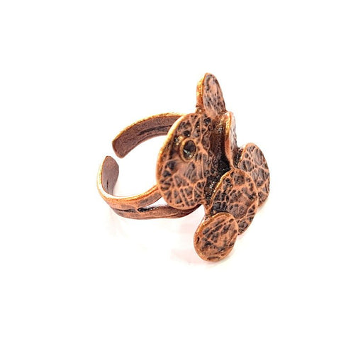 Copper Ring Settings inlay Ring Blank Mosaic Ring Bezel Base Cabochon Mountings ( 3 mm blank) Antique Copper Plated Brass G13469