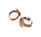 Copper Ring Blank Settings Ring Bezel Base Cabochon Mountings ( 15 mm blank) Antique Copper Plated Brass G13477