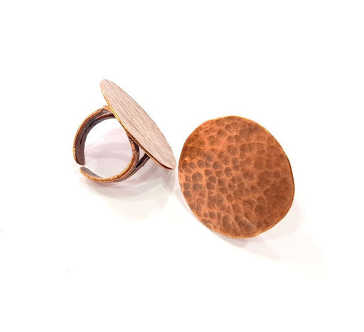 Copper Ring Blank Settings Ring Bezel Base Cabochon Mountings ( 30 mm blank) Antique Copper Plated Brass G13489