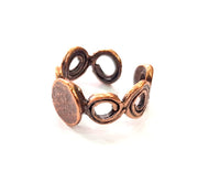 Copper Ring Blank Settings Ring Bezel Base Cabochon Mountings ( 10 mm blank) Antique Copper Plated Brass G13490