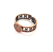 Copper Ring Blank Settings Ring Bezel Base Cabochon Mountings ( 10 mm blank) Antique Copper Plated Brass G13498