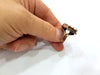 Copper Ring Settings inlay Ring Blank Mosaic Ring Bezel Base Cabochon Mountings ( 20 mm blank) Antique Copper Plated Brass G13501