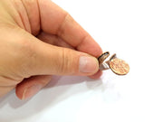 Copper Ring Blank Settings Ring Bezel Base Cabochon Mountings ( 15 mm blank) Antique Copper Plated Brass G13503