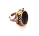Copper Ring Settings inlay Ring Blank Mosaic Ring Bezel Base Cabochon Mountings ( 20 mm blank) Antique Copper Plated Brass G13508