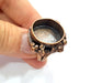 Copper Ring Settings inlay Ring Blank Mosaic Ring Bezel Base Cabochon Mountings ( 20 mm blank) Antique Copper Plated Brass G13508
