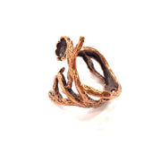 Copper Ring Settings inlay Ring Blank Mosaic Ring Bezel Base Cabochon Mountings ( 8 mm blank) Antique Copper Plated Brass G13510