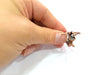 Copper Ring Settings inlay Ring Blank Mosaic Ring Bezel Base Cabochon Mountings ( 8 mm blank) Antique Copper Plated Brass G13510