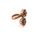 Copper Ring Settings inlay Ring Blank Mosaic Ring Bezel Base Cabochon Mountings ( 3 mm blank) Antique Copper Plated Brass G13511