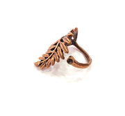 Copper Ring Settings inlay Ring Blank Mosaic Ring Bezel Base Cabochon Mountings ( 3 mm blank) Antique Copper Plated Brass G13512