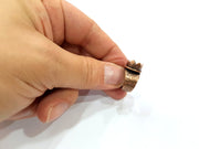 Copper Ring Settings inlay Ring Blank Mosaic Ring Bezel Base Cabochon Mountings ( 10 mm blank) Antique Copper Plated Brass G13517